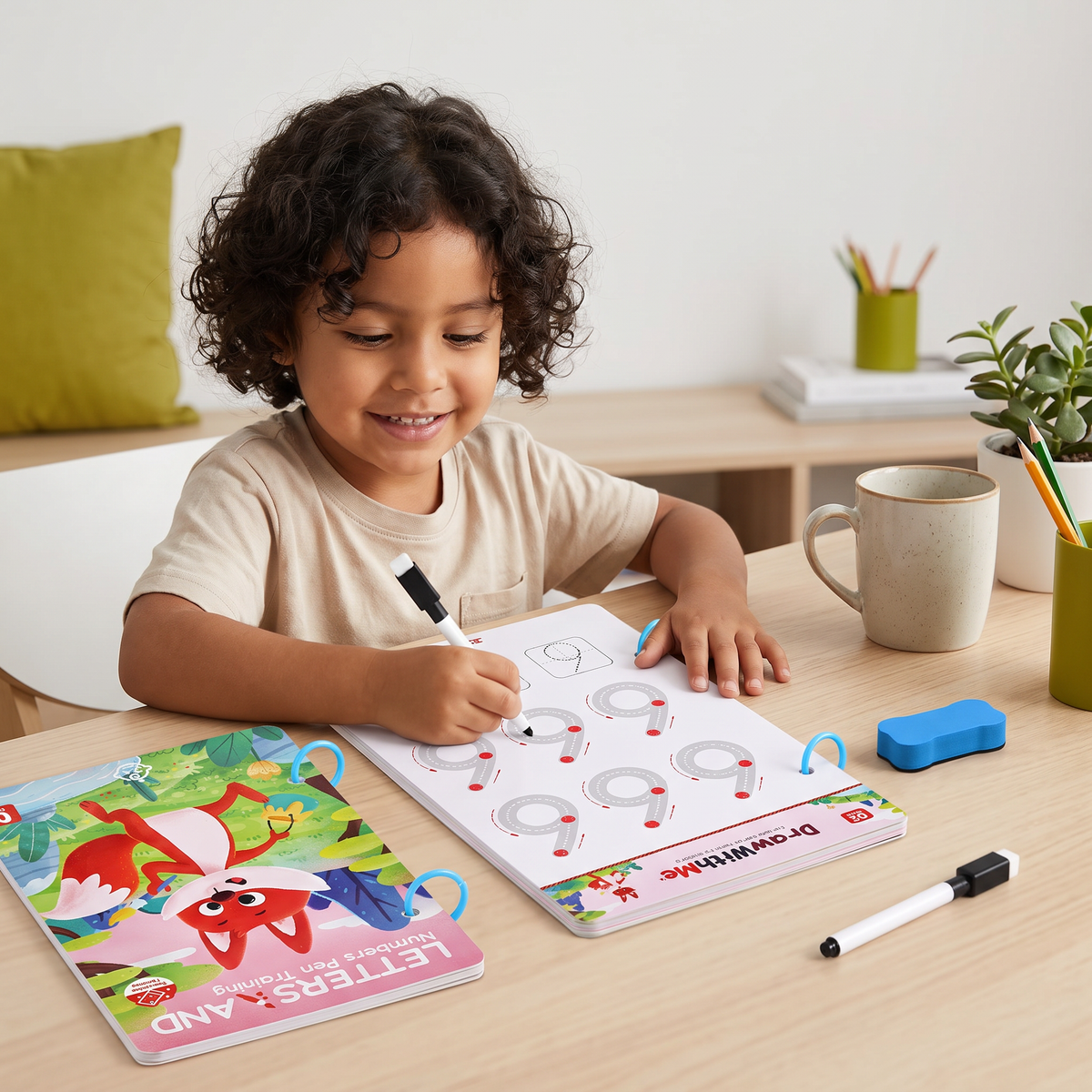 Libro de entrenamiento para el control del lápiz para niños