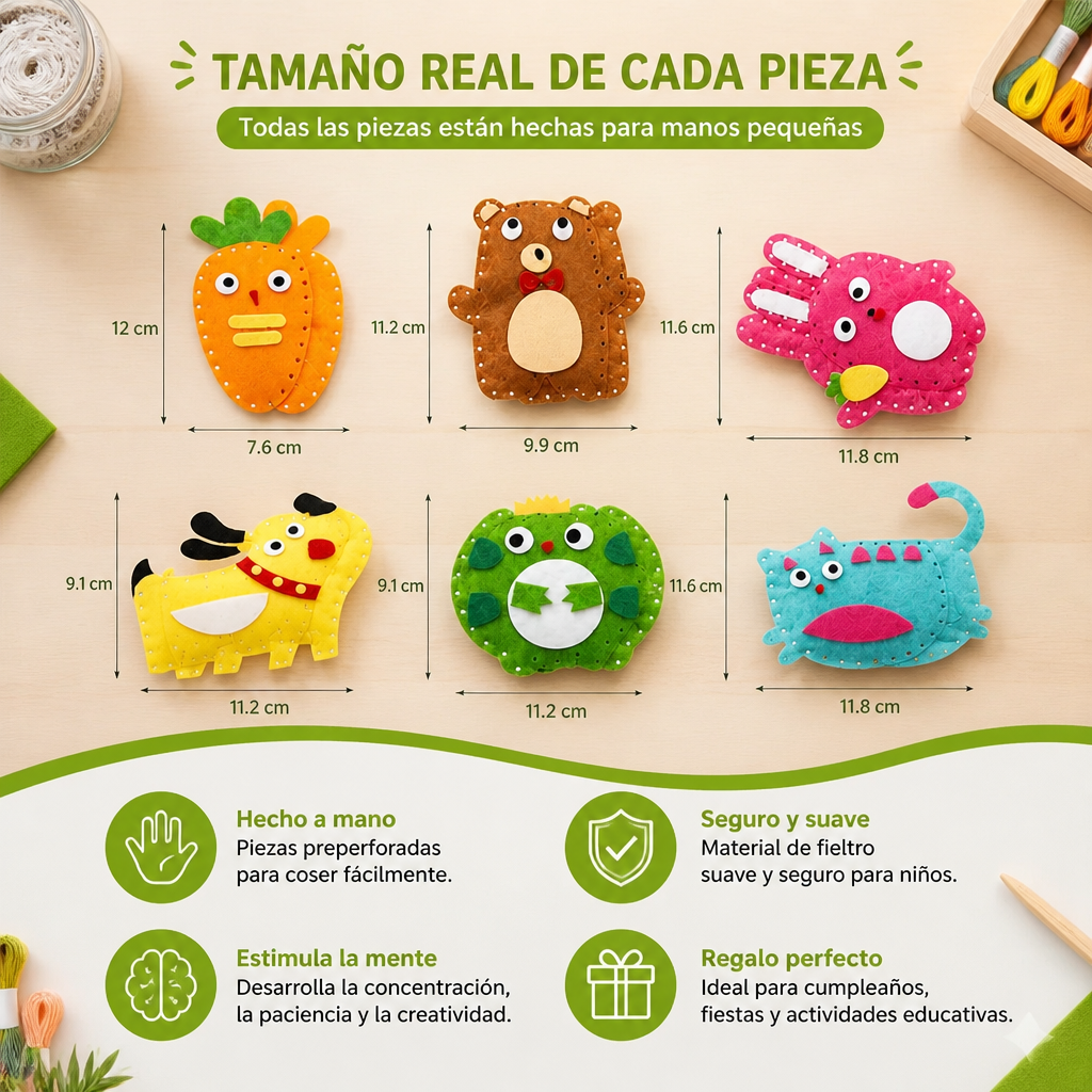Set Seguro De Animales De Fieltro Para Coser Tú Mismo