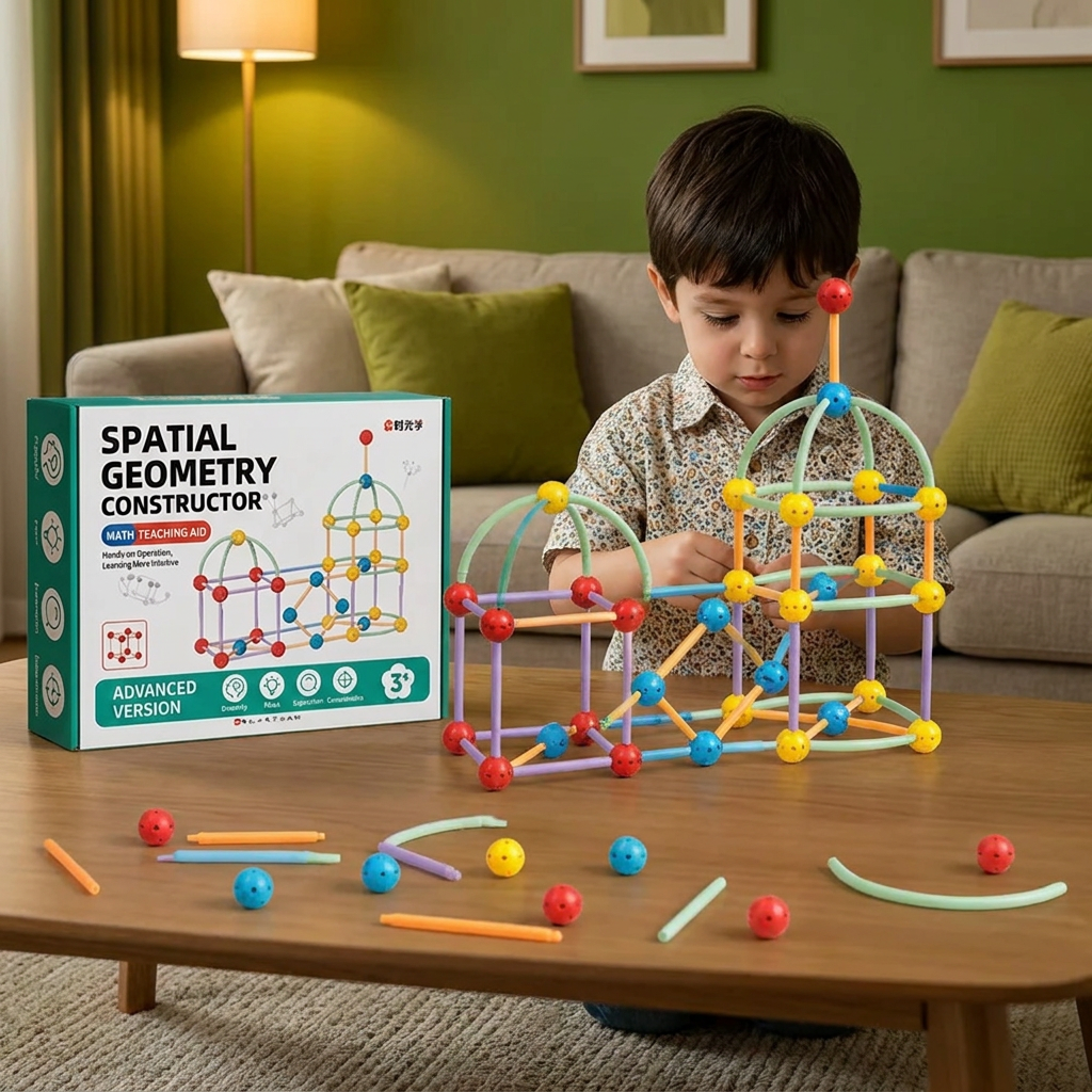 Set De Construcción De Geometría 3D – Juguete Educativo Para Construcción Y Pensamiento Espacial