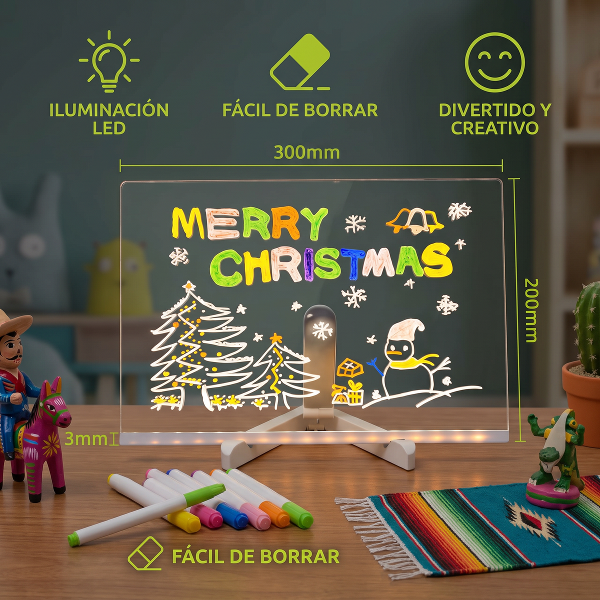Pizarra LED Luminosa Para Niños