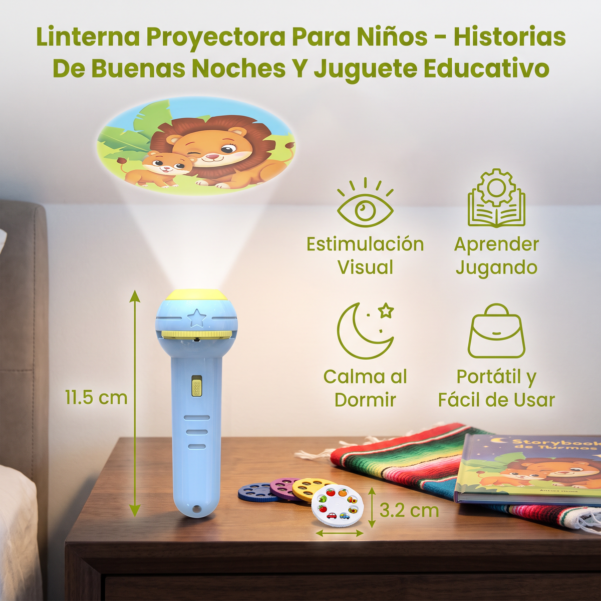 Linterna Proyectora Para Niños – Historias De Buenas Noches Y Juguete Educativo