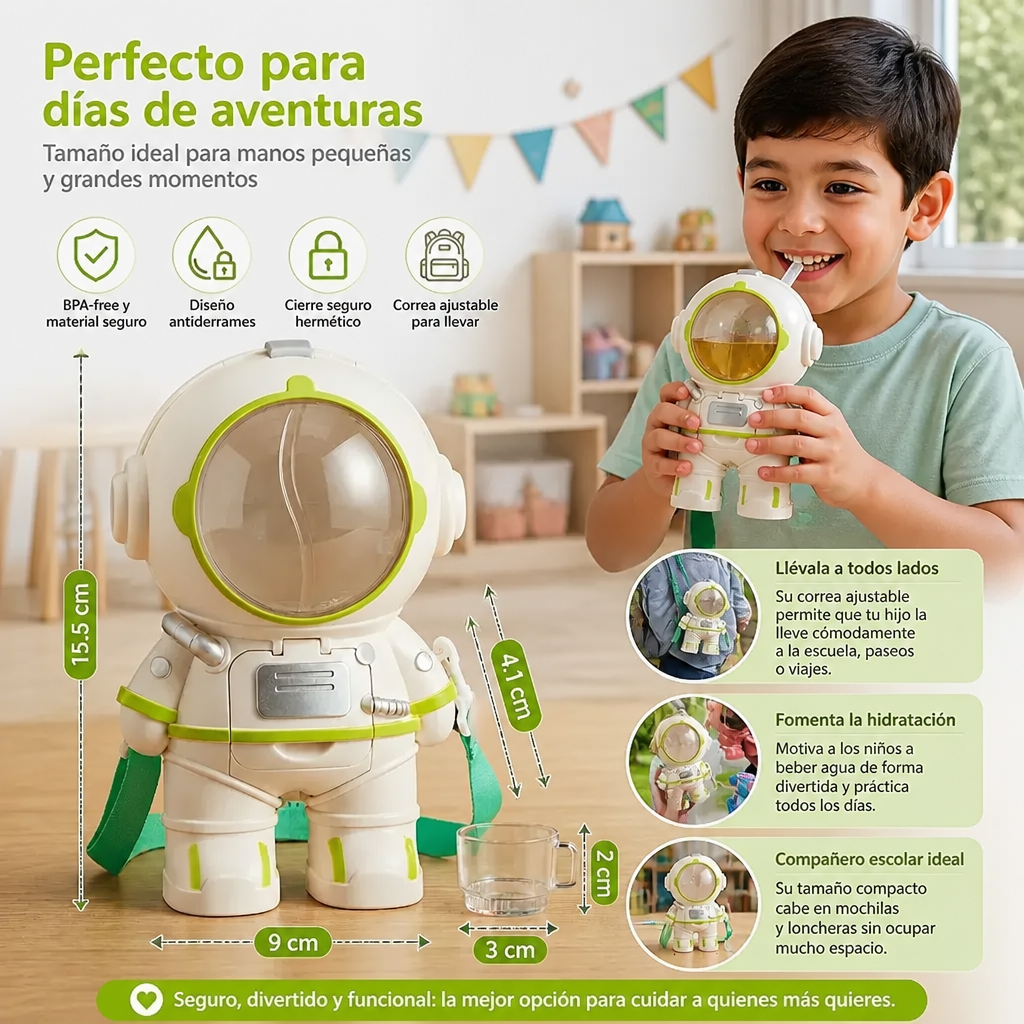 Botella De Agua De Astronauta Para Niños