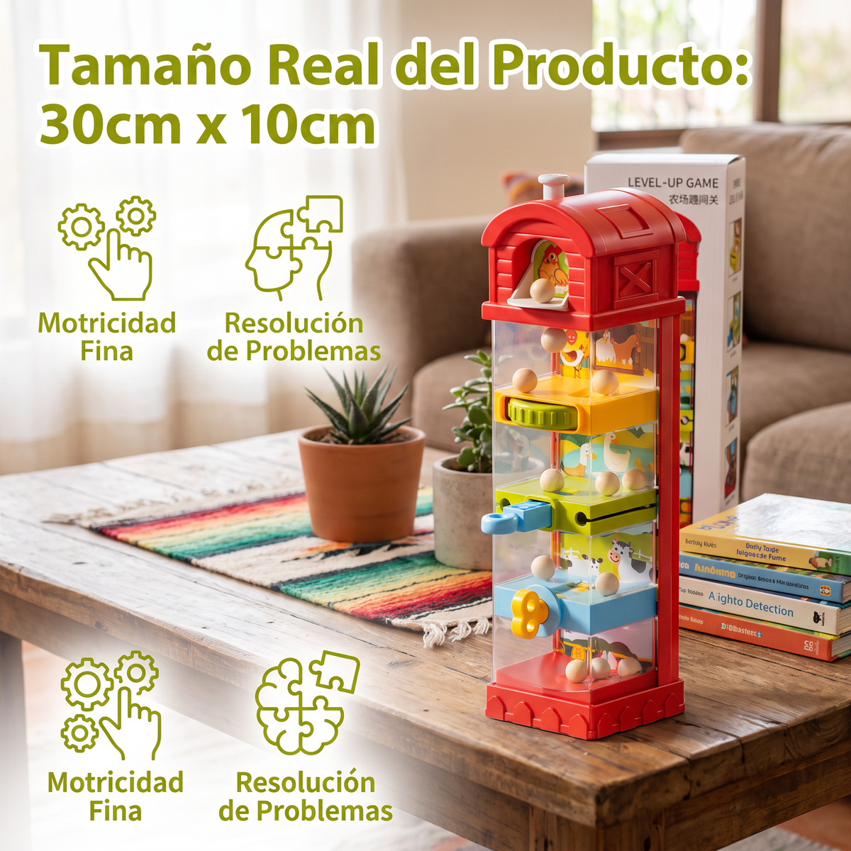 Juguete Interactivo De Granja Con Pista De Bolas Para Fomentar La Motricidad Fina Y La Resolución De Problemas
