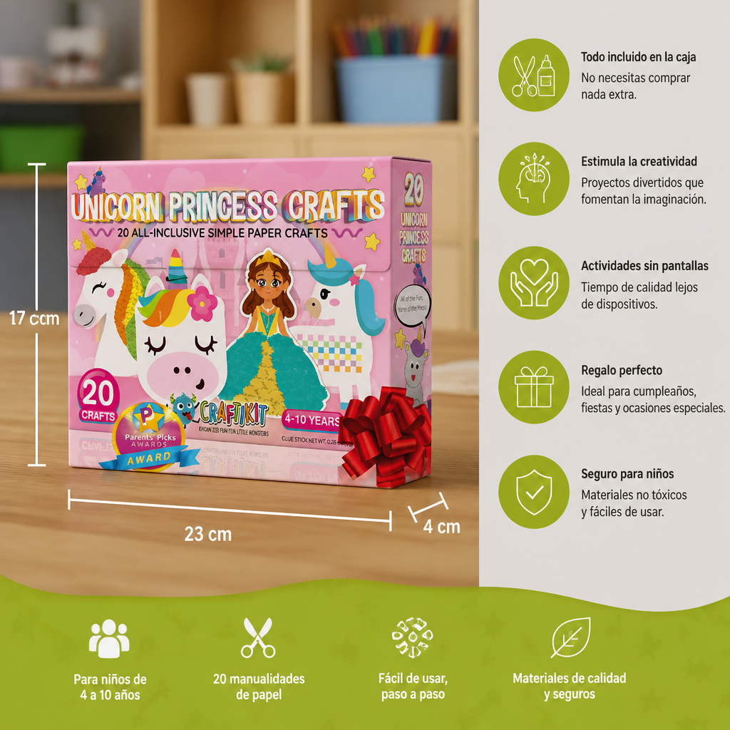 Caja de manualidades de papel para niños – 20 proyectos DIY sencillos con pegamento, cinta adhesiva y sobres para niños de 3 a 10 años