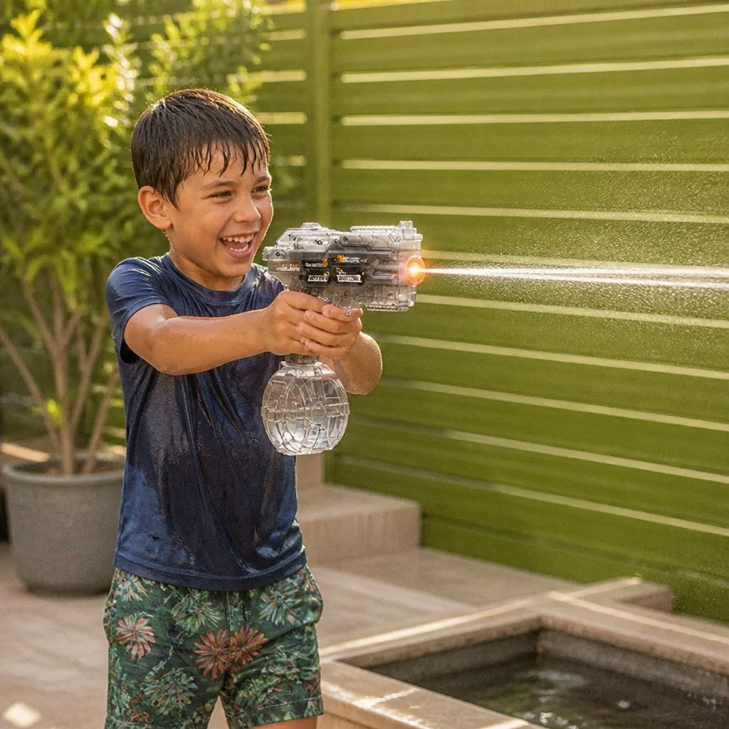 Pistola de Agua Eléctrica Espacial con Depósito Circular