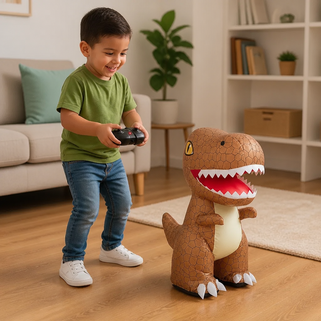 Juguete Inflable de Dinosaurio T-Rex a Control Remoto