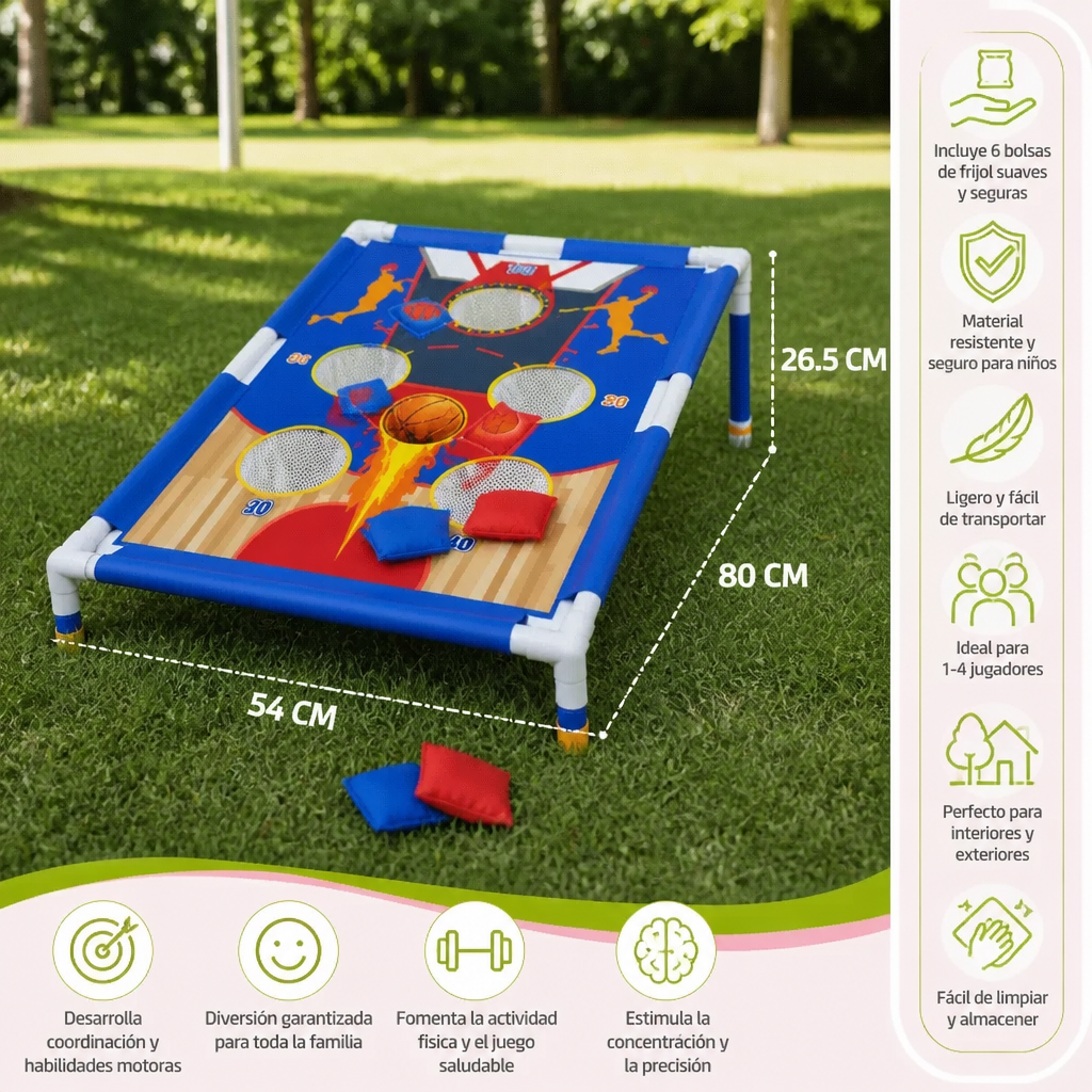 Set de juego de lanzamiento de saquitos – Divertido juego familiar para interiores y exteriores