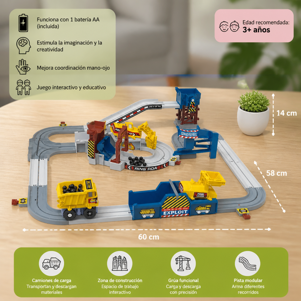 Ferrocarril Eléctrico Interactivo de Aventura en la Cantera