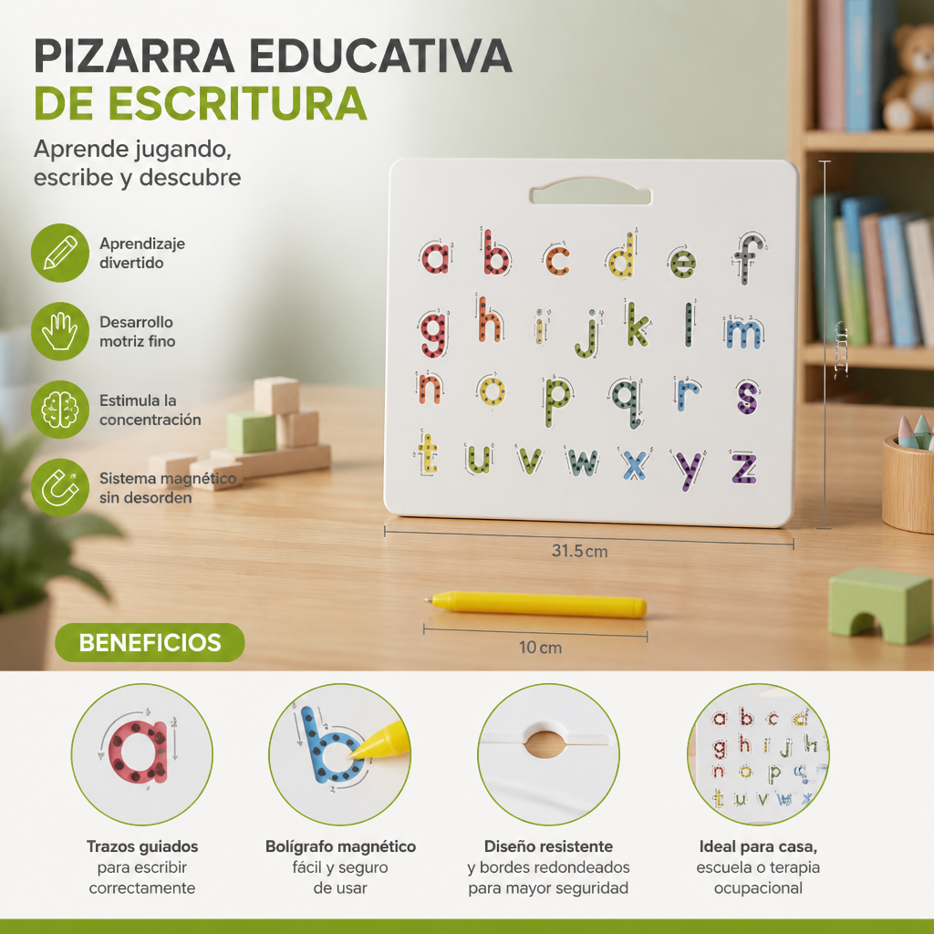 Pizarra Educativa De Escritura Con Bolas Magnéticas