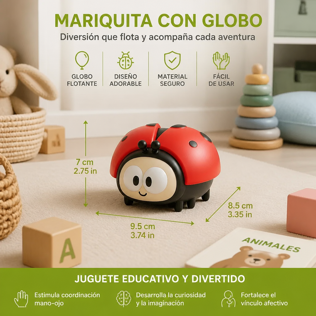 Juguete De Globo Mariquita Para Bebés