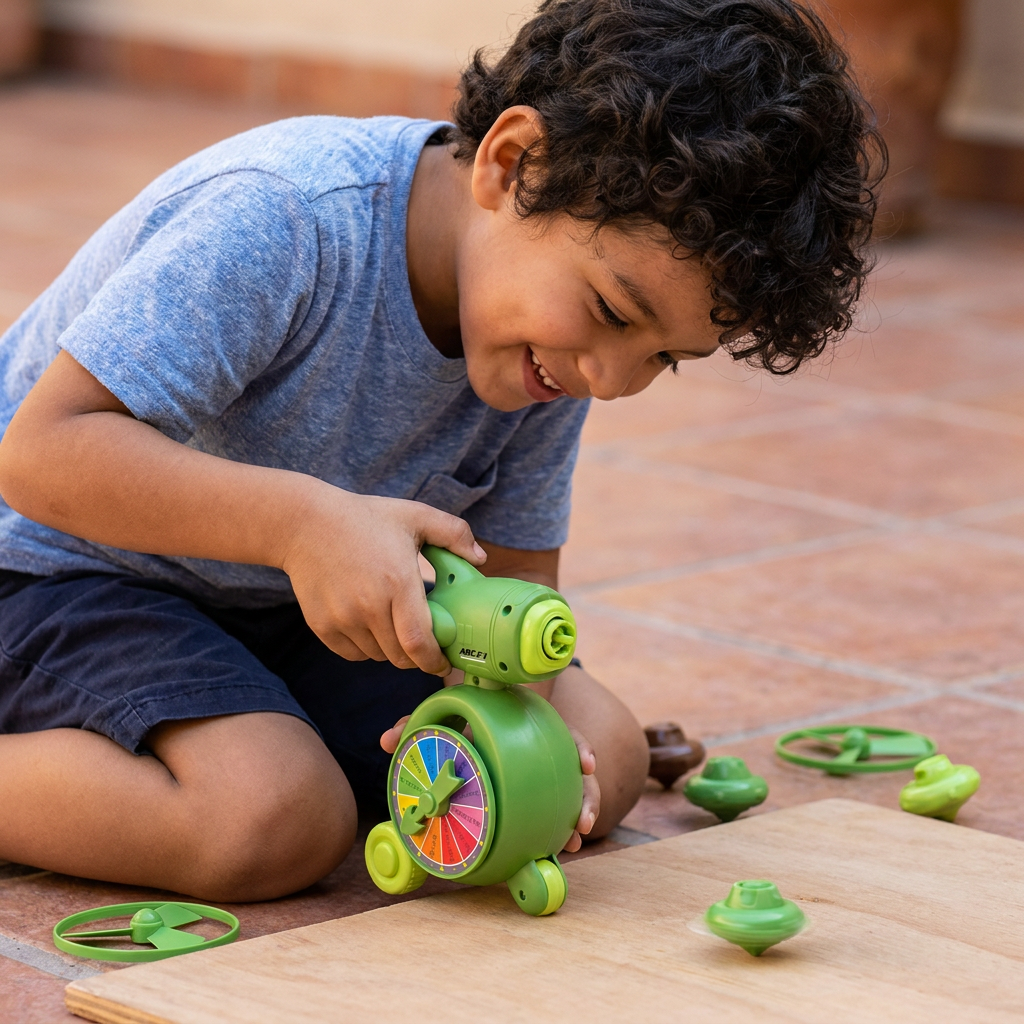 Juguete Educativo 5 en 1 con Giroscopio – Juego de Giro, Equilibrio y Apilamiento para Niños