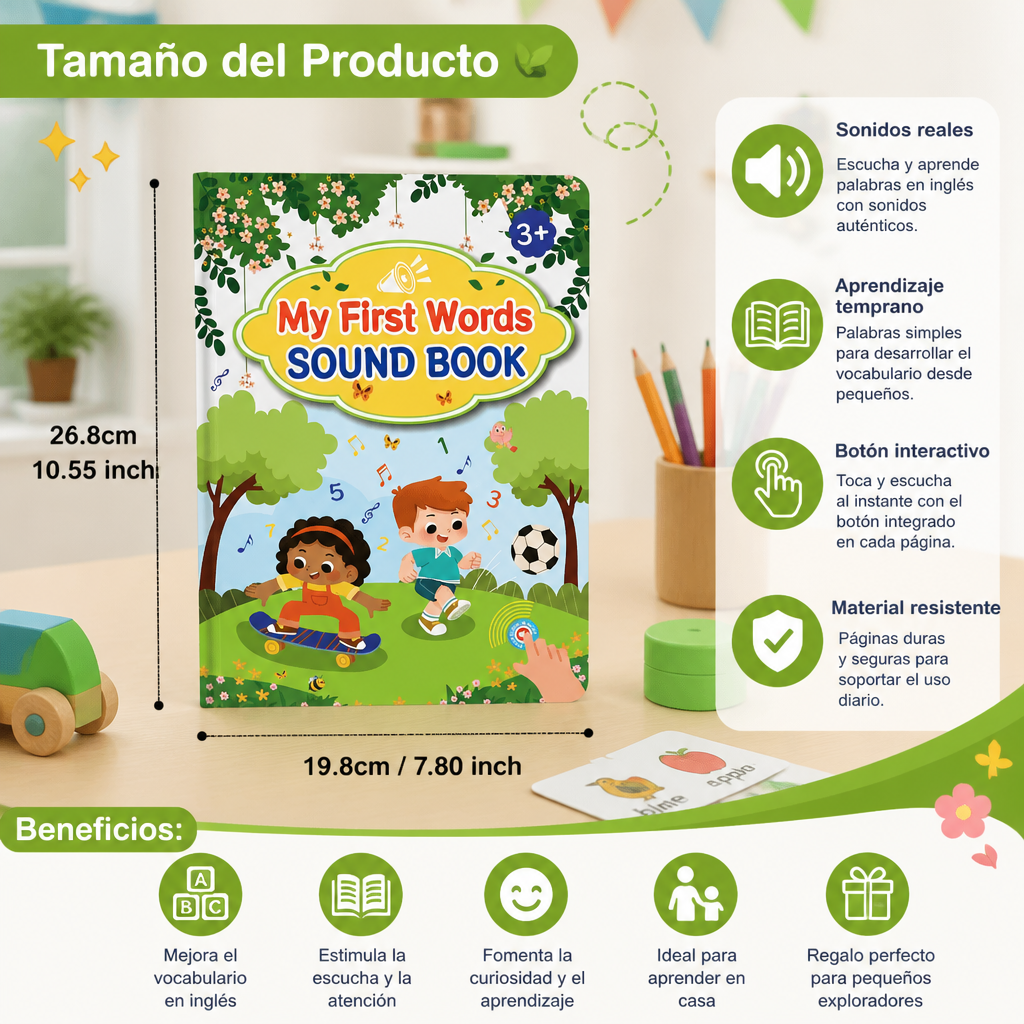 Mis Primeras Palabras en Inglés – Libro Interactivo para Aprender Inglés
