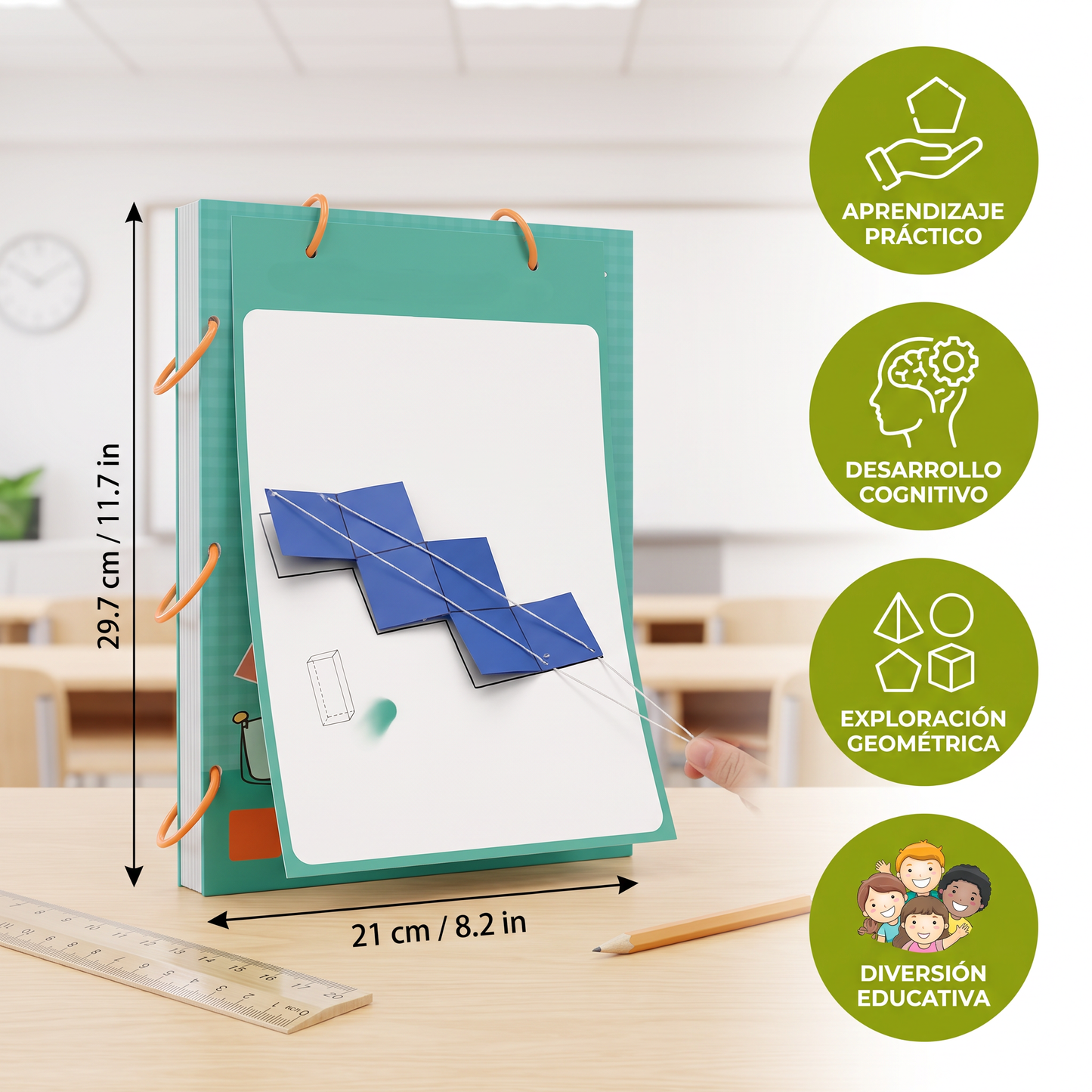 Genial libro de geometría educativa para niños