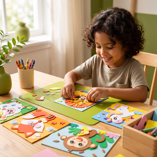 Set creativo de pegatinas y manualidades para niños