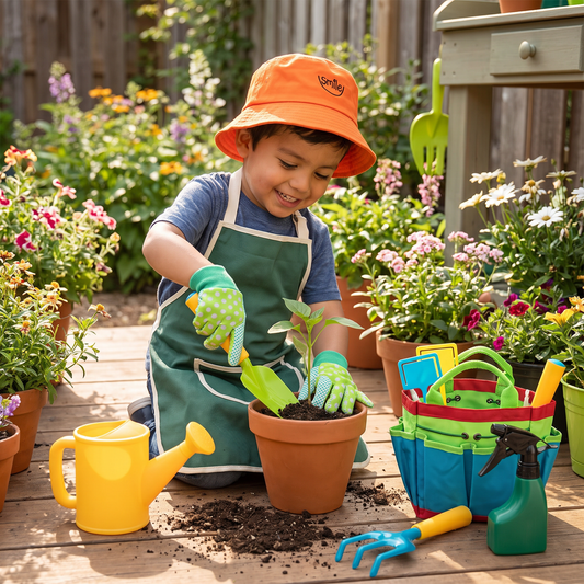 Set de herramientas de jardinería seguras para niños