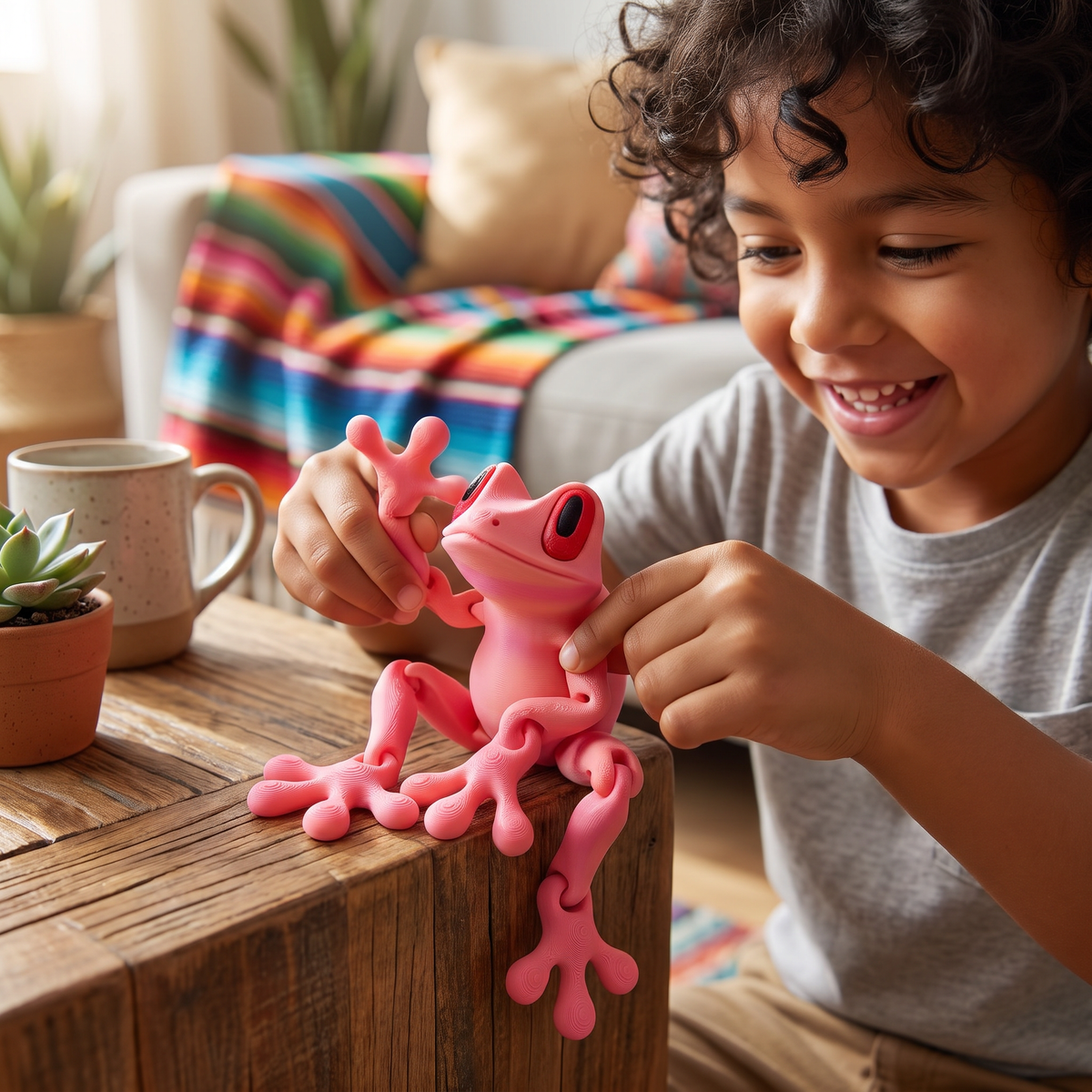 Juguete fidget de rana flexible magnético impreso en 3D