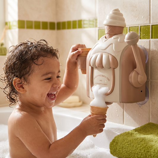 Máquina de helados para bebés, juguete de baño con burbujas