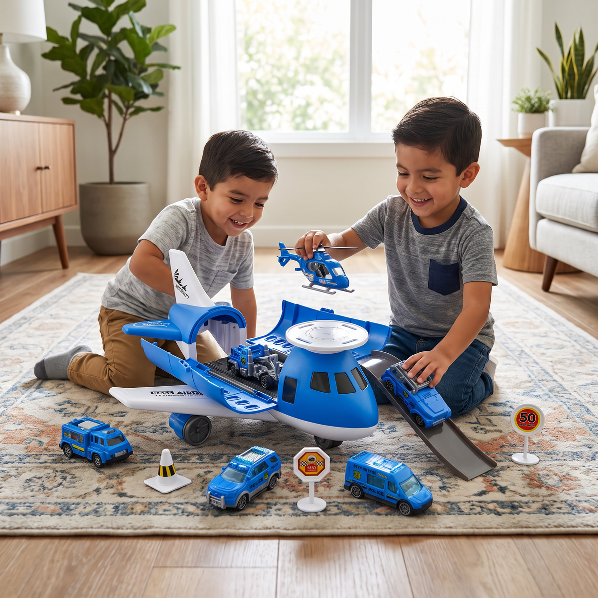 Set de juego de avión y vehículos