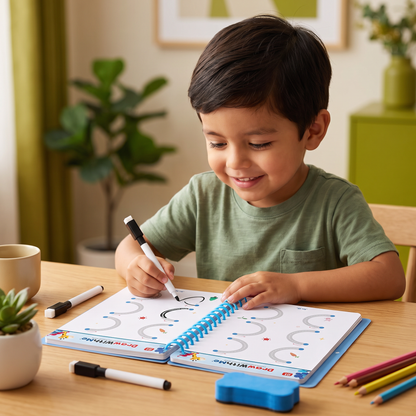 Libro de entrenamiento para el control del lápiz para niños