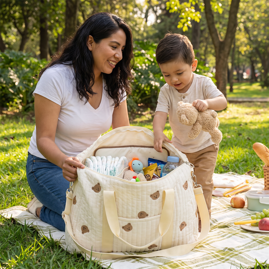 Bolsa grande para mamá y bebé: espacio para todo lo que las mamás necesitan