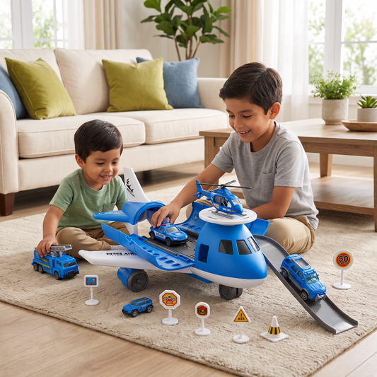 Set de juego de avión y vehículos