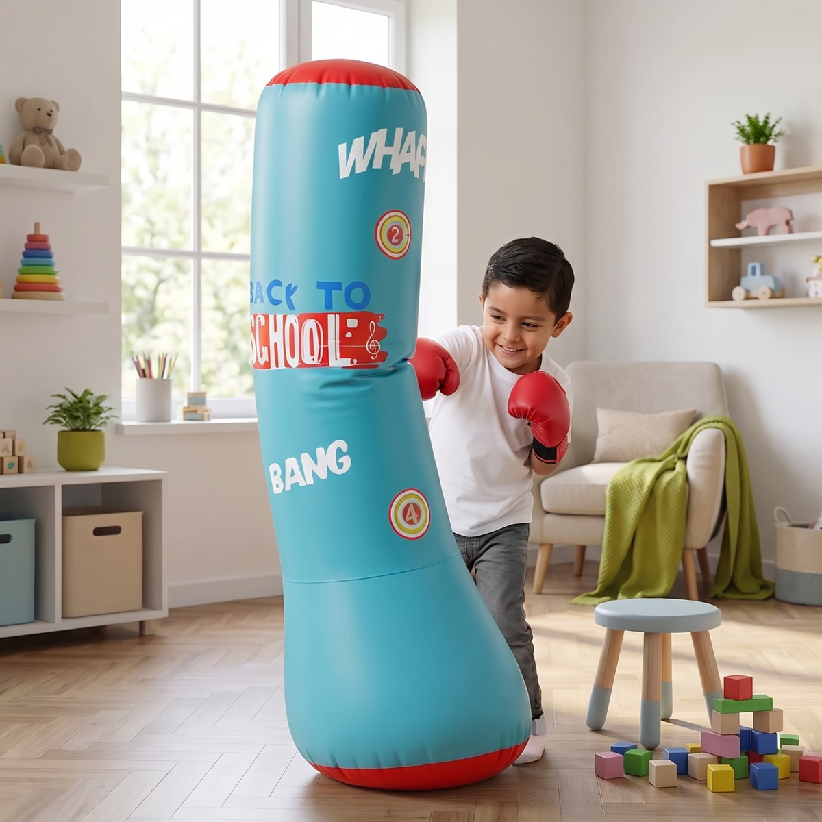 Saco de boxeo infantil inflable con relleno de agua