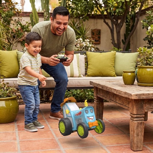 Tractor de juguete para niños con movimiento saltarín
