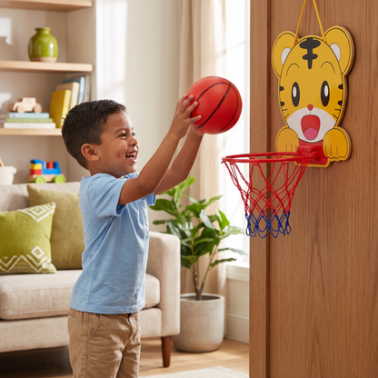 Set de baloncesto infantil con lindos animales