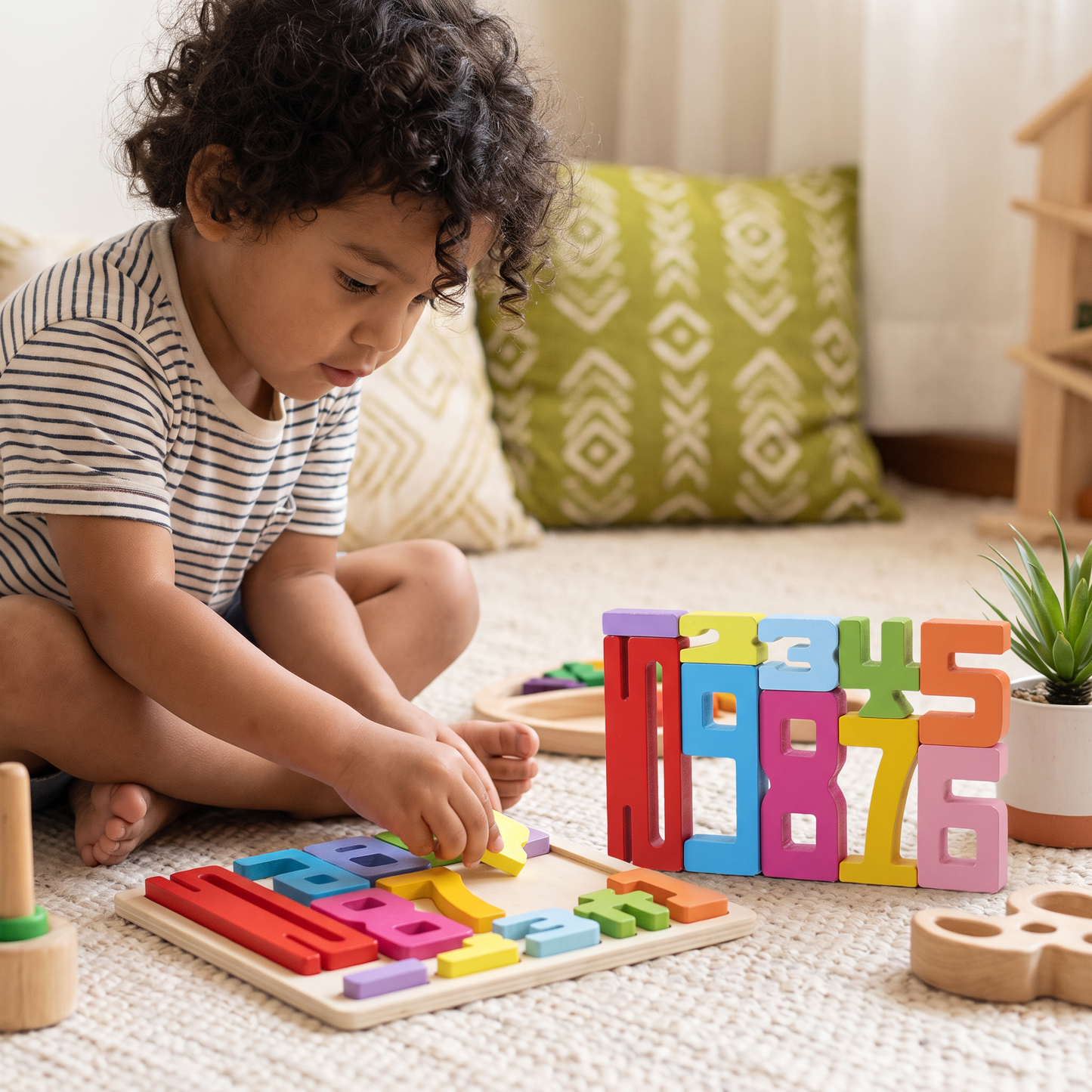 Bloques educativos de matemáticas y aprendizaje de números
