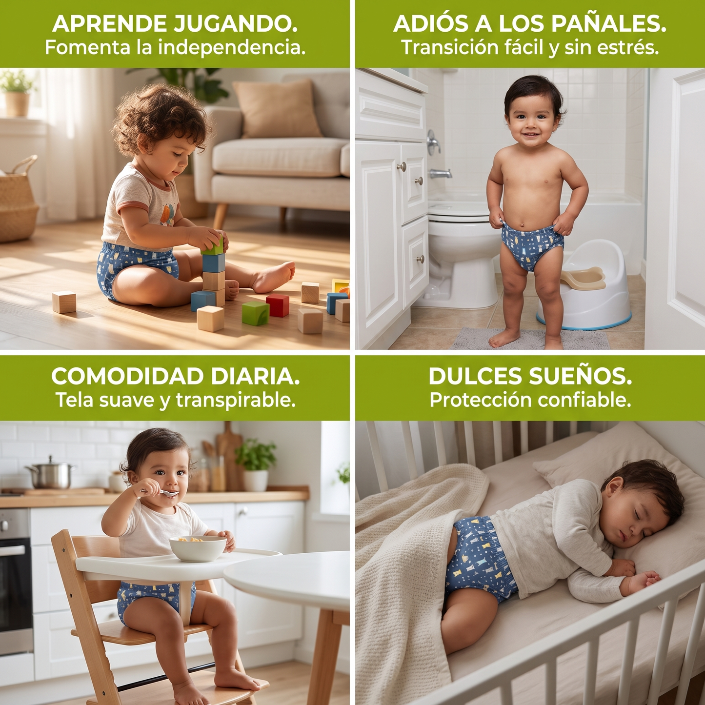 Pañales de entrenamiento reutilizables – ¡Facilita el entrenamiento para ir al baño!