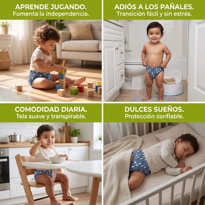 Pañales de entrenamiento reutilizables – ¡Facilita el entrenamiento para ir al baño!