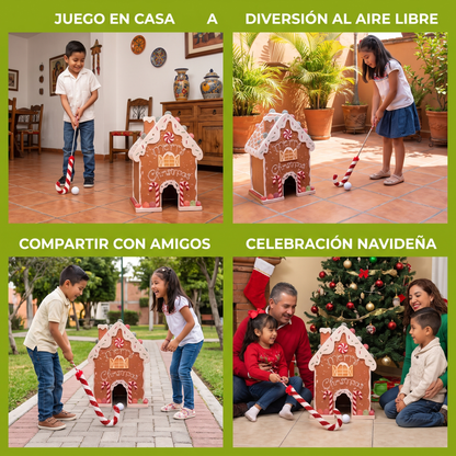 Juguete navideño de golf de pan de jengibre