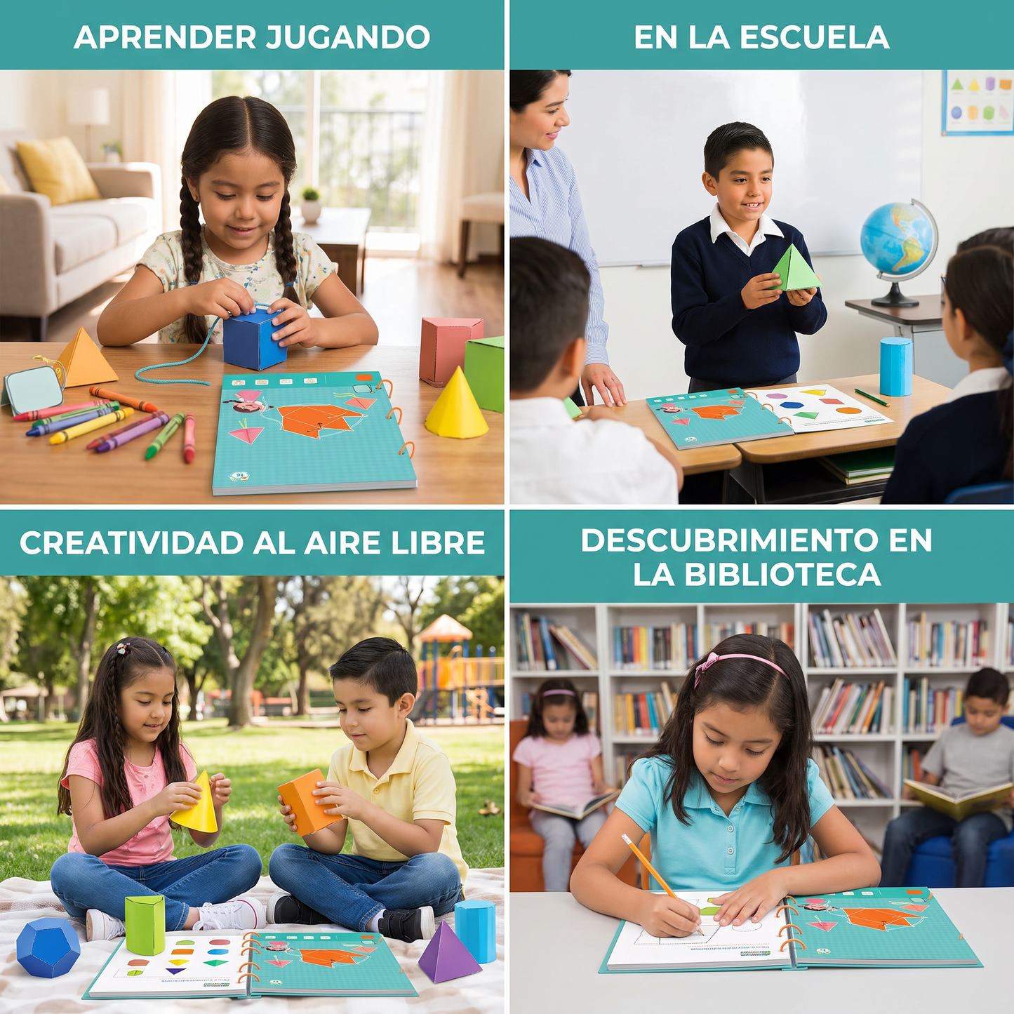 Genial libro de geometría educativa para niños