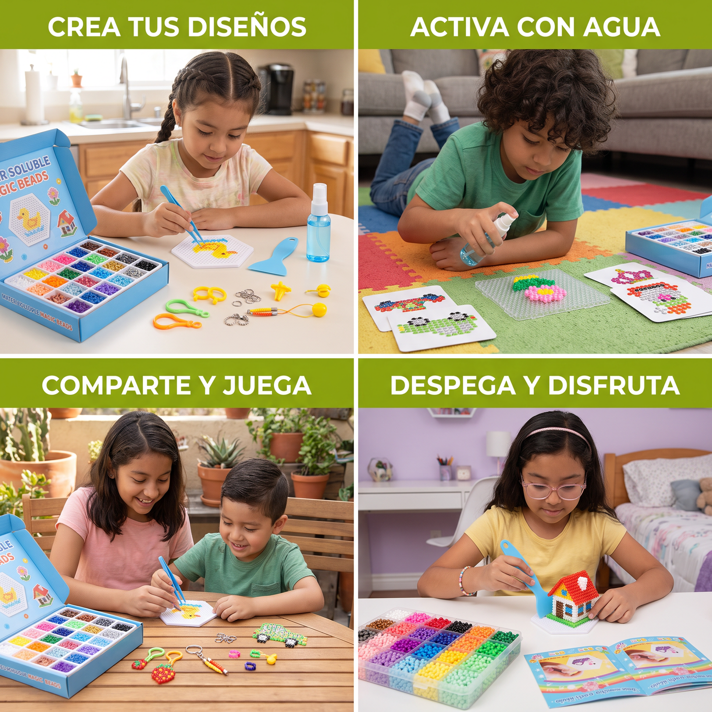 Set de cuentas mágicas de manualidades con agua