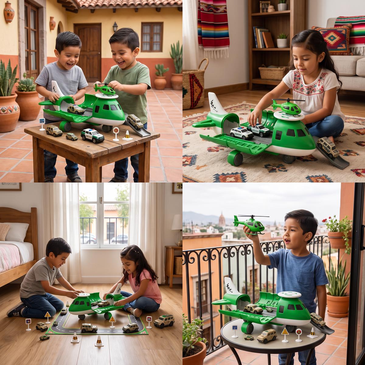 Set de juego de avión y vehículos
