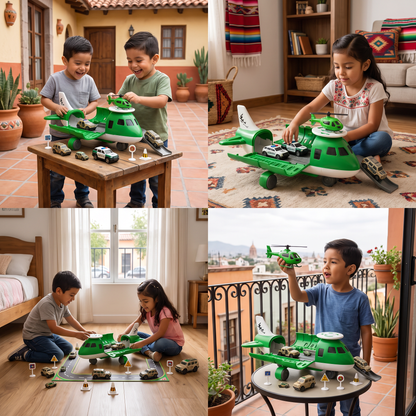Set de juego de avión y vehículos