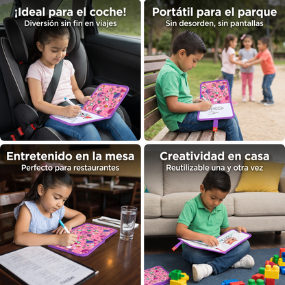 Libro de colorear portátil reutilizable para niños