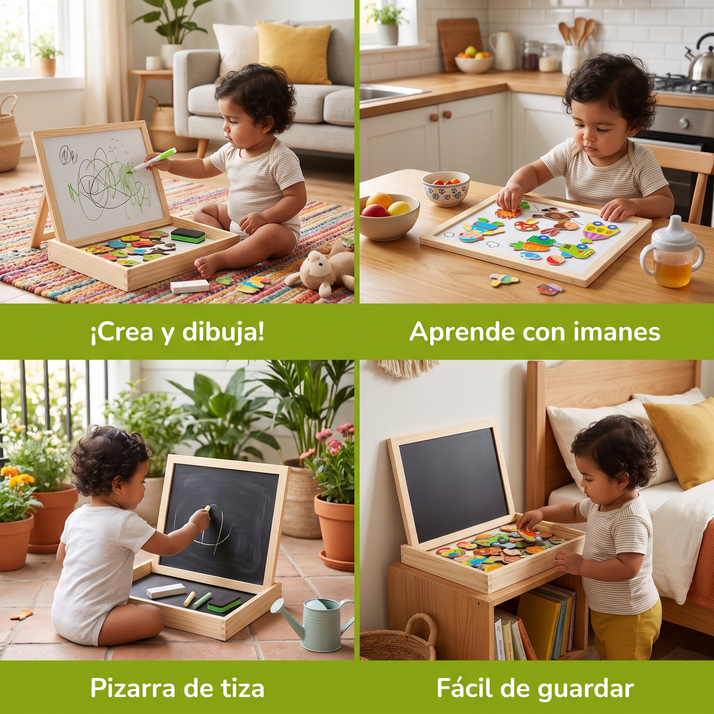 Pizarra de dibujo Montessori 2 en 1
