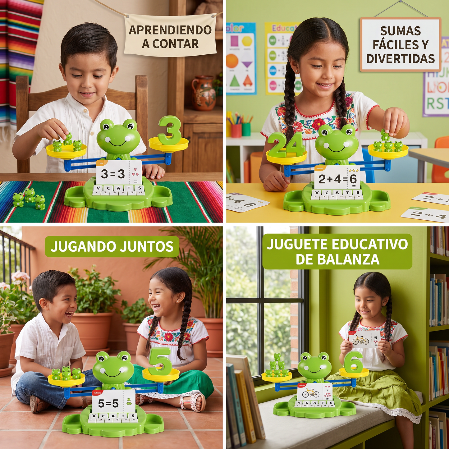 Juguete educativo de balanza de rana para niños: ¡aprender matemáticas fácilmente!