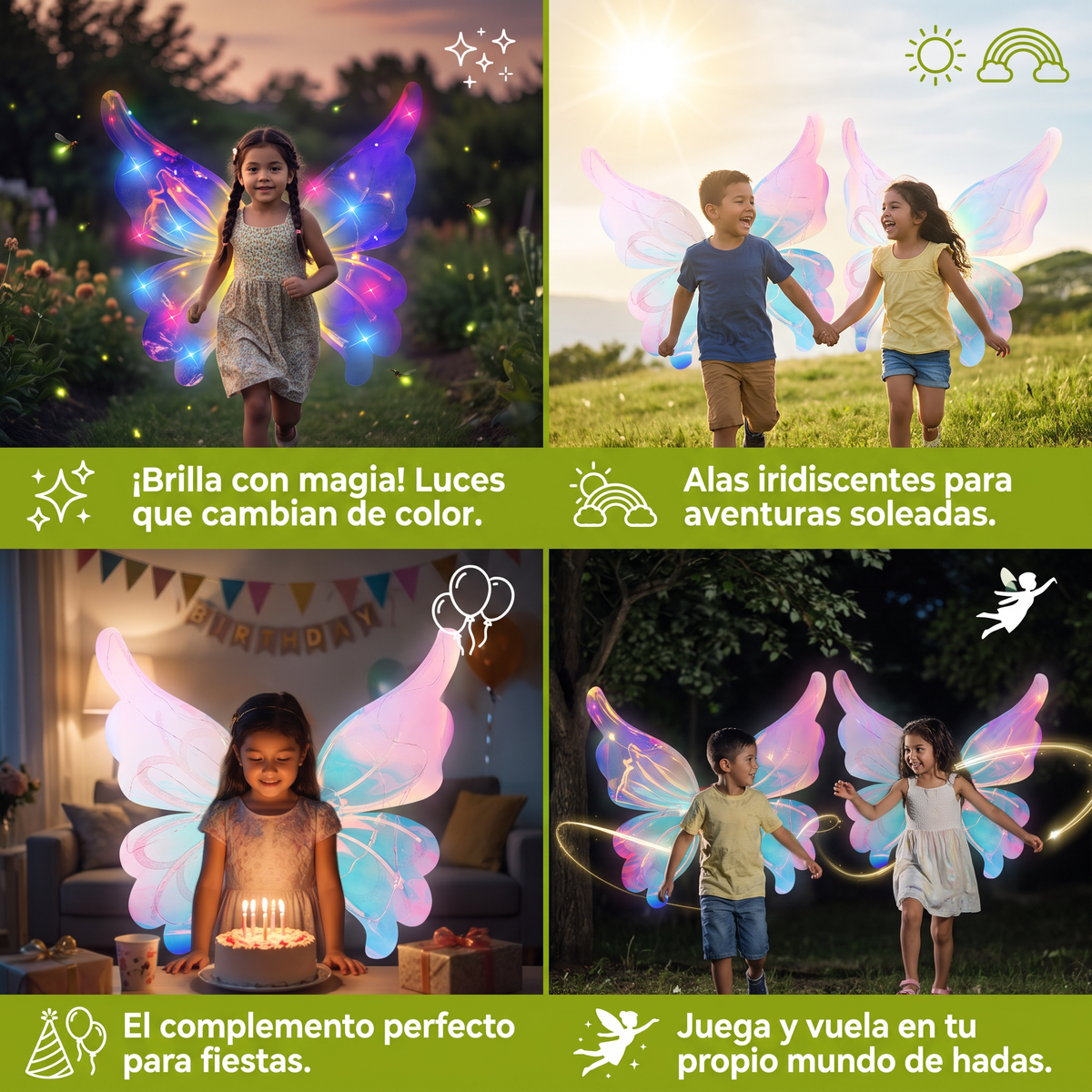 Alas mágicas de ensueño de hada