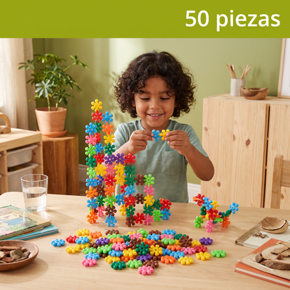 Bloques creativos Montessori de copos de nieve