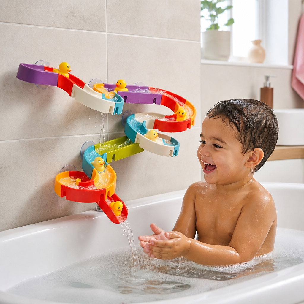 Juguete De Baño Con Tobogán De Patitos