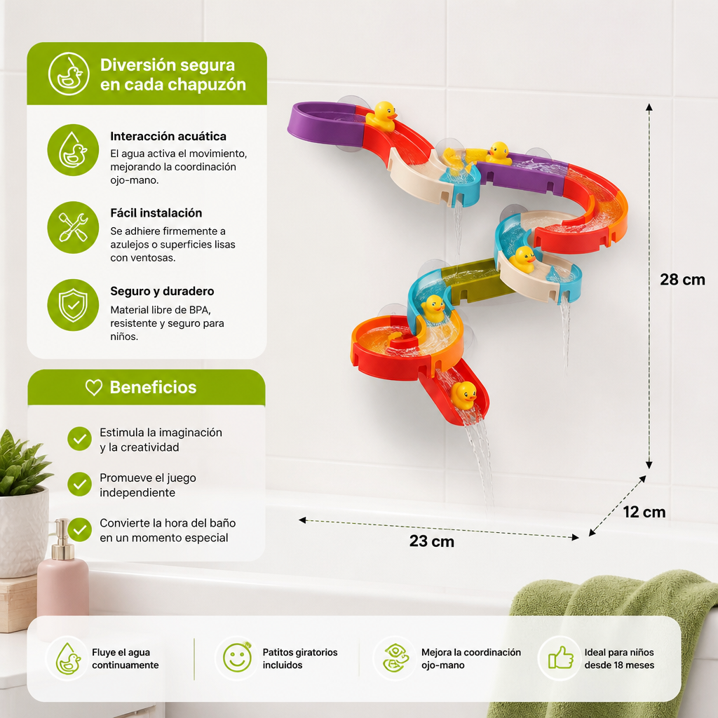 Juguete De Baño Con Tobogán De Patitos