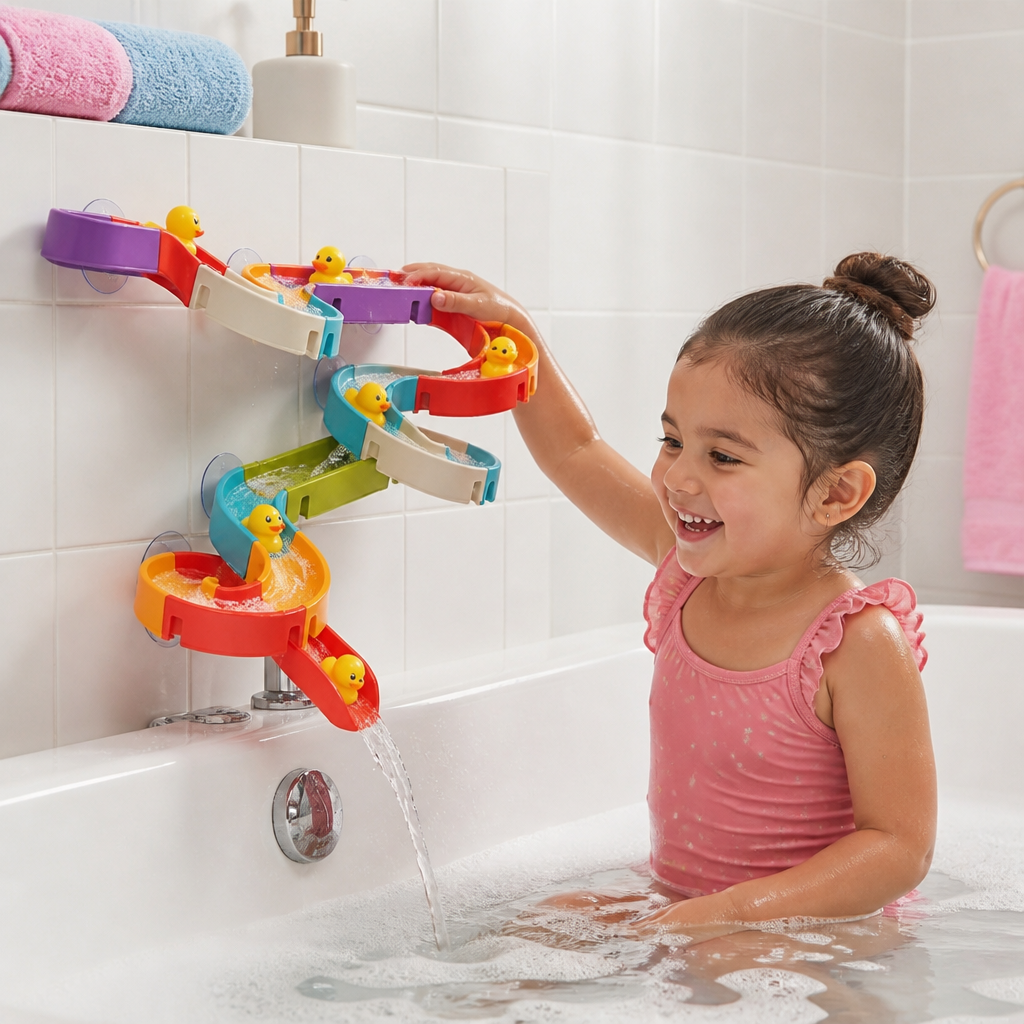Juguete De Baño Con Tobogán De Patitos