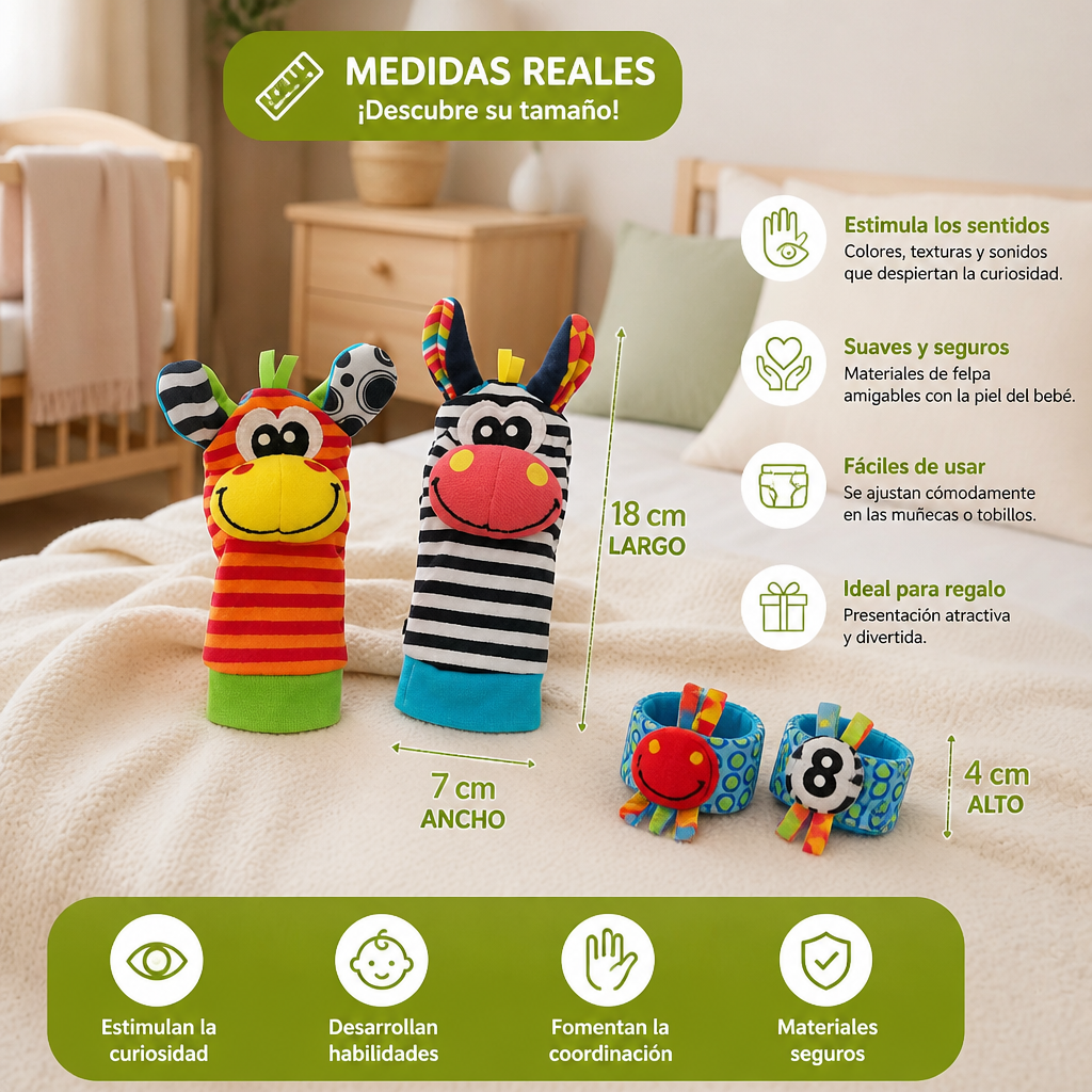 Calcetines Y Pulsera Sensoriales De Peluche Para Bebés