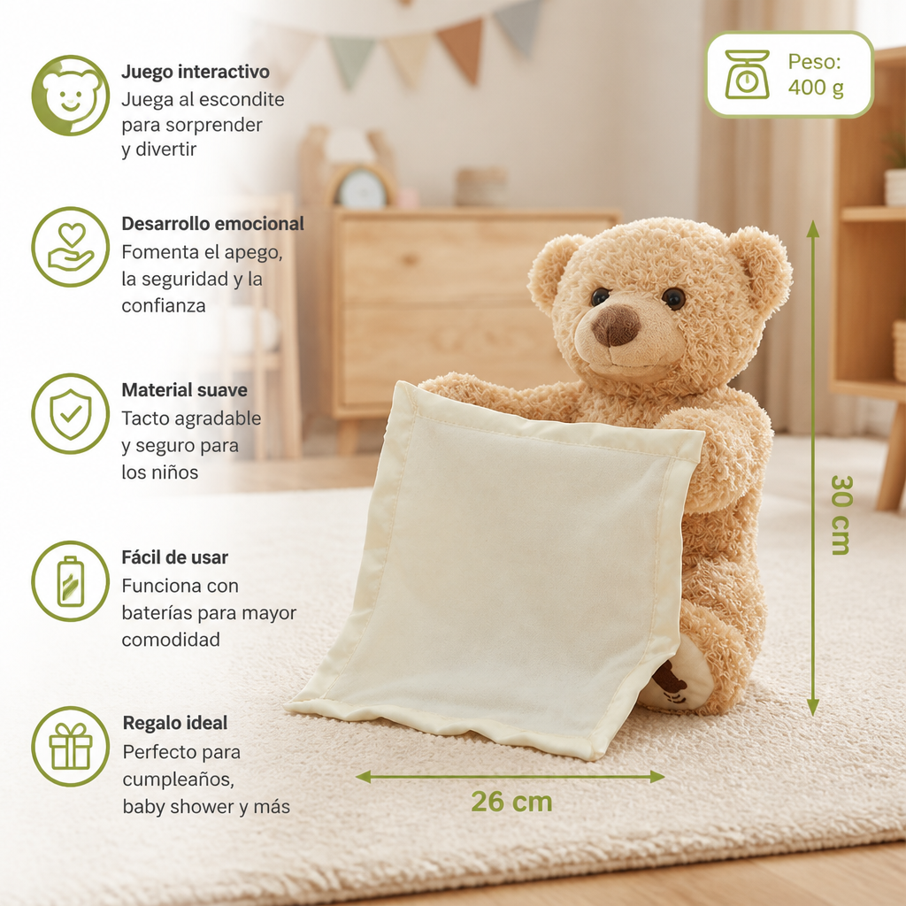 Osito Peek-A-Boo - Juguete De Peluche Interactivo