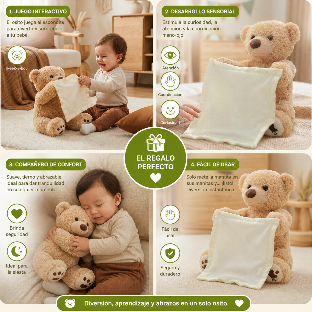 Osito Peek-A-Boo - Juguete De Peluche Interactivo