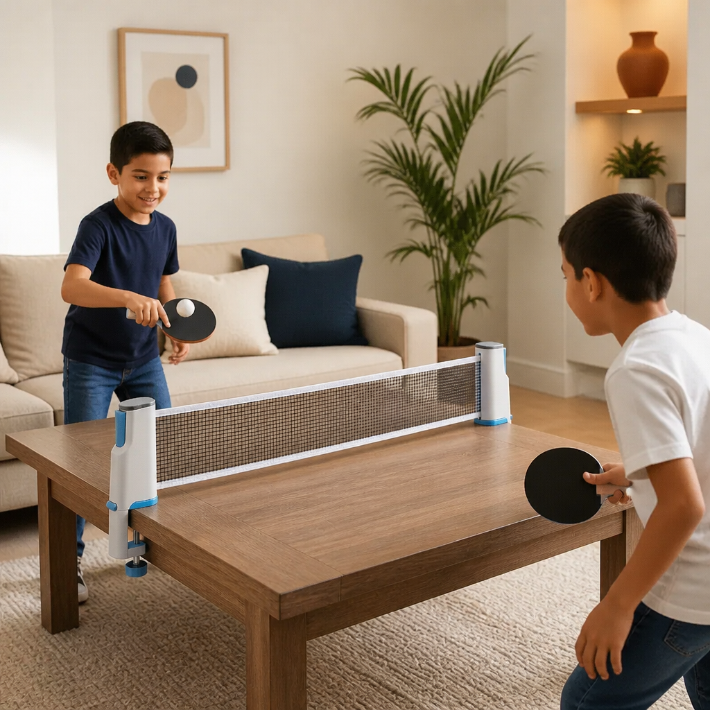 Set De Ping Pong Ajustable - ¡Se Adapta A Cualquier Mesa!