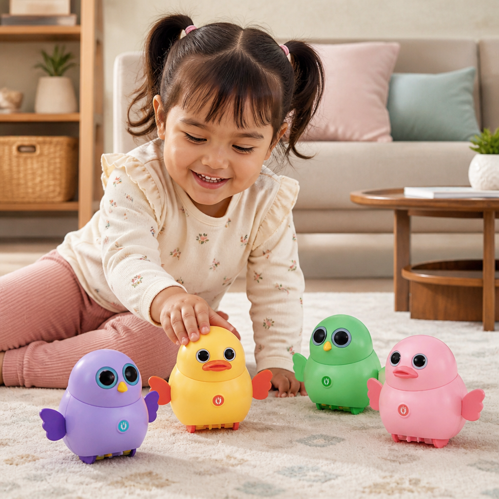 Juguete Infantil De Pollitos Tambaleantes
