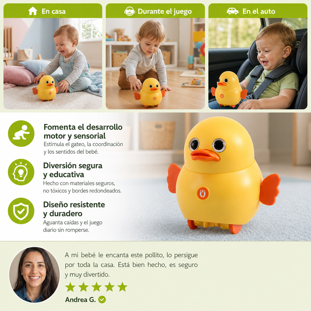 Juguete Infantil De Pollitos Tambaleantes